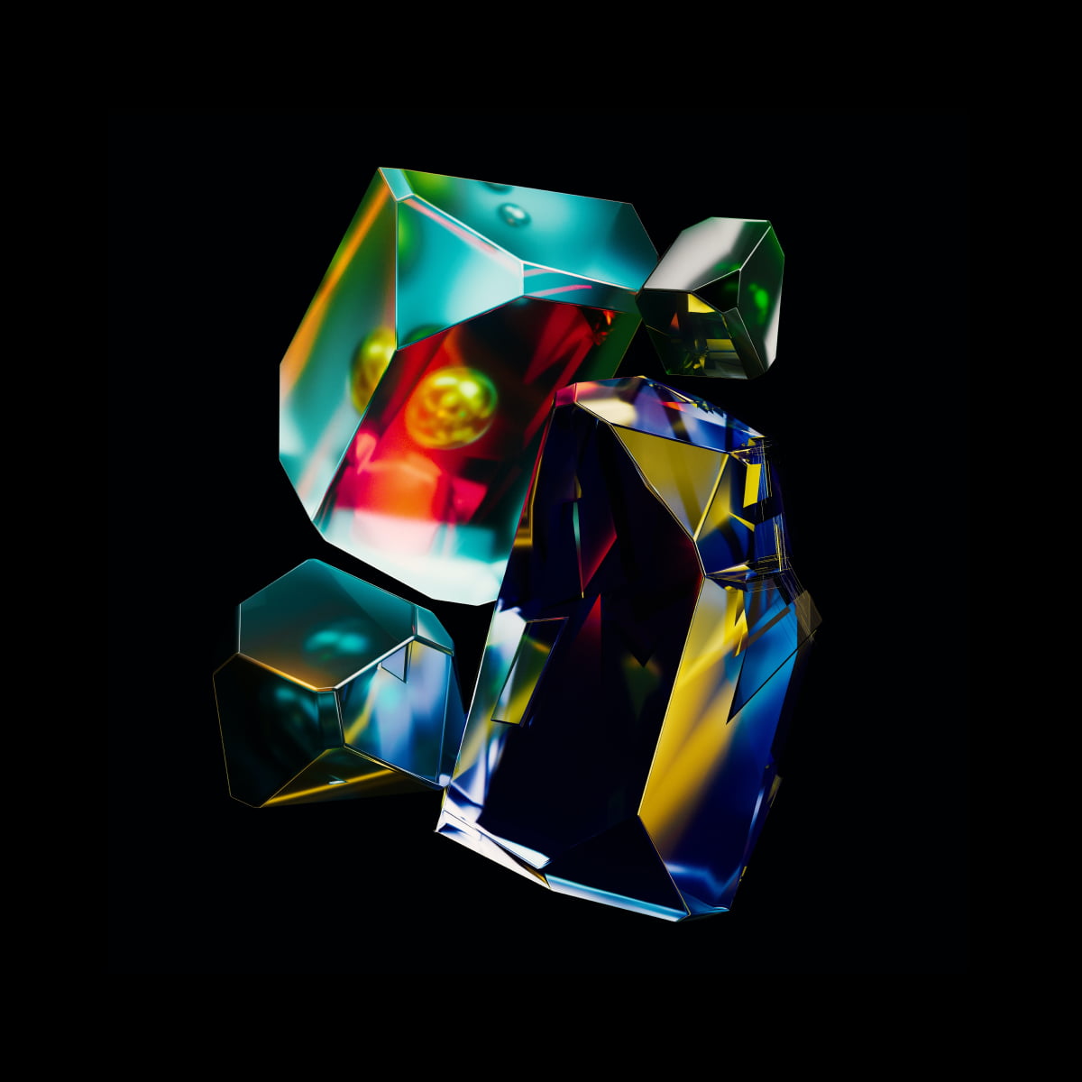 Abstract glass blocks