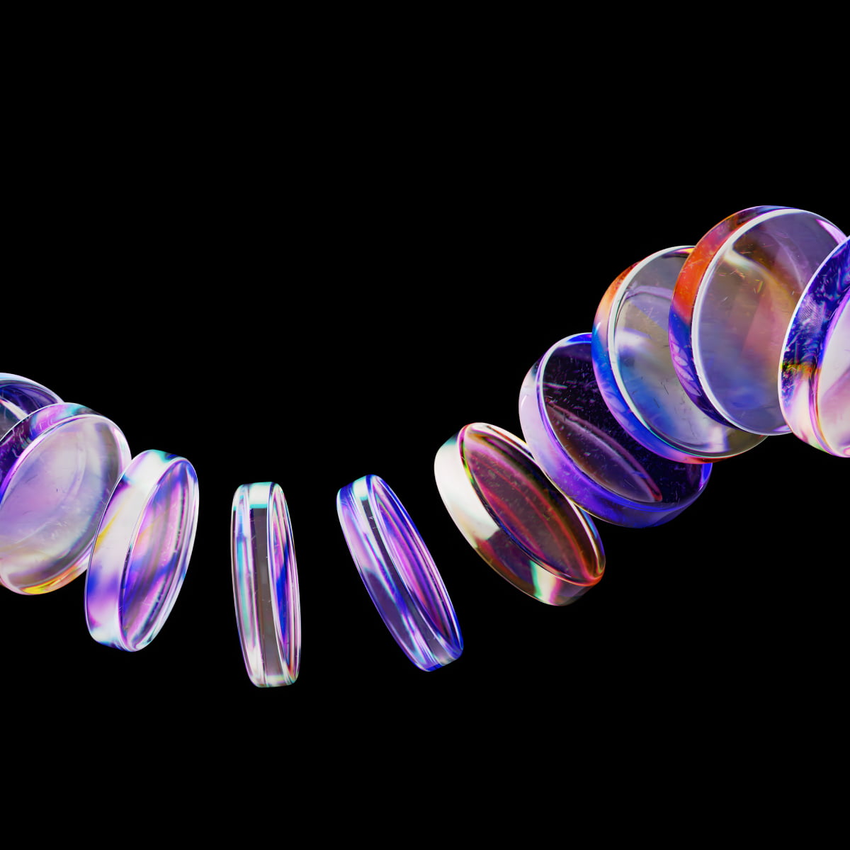 Abstract glass coins